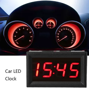 1PC Auto LED Elektroniskais Pulkstenis, Kvarca Pulksteņi, Bell LED Laika Displeju, Digitālo Pulksteni Motocikla Paneļa Pulkstenis Auto DIY Piederumi