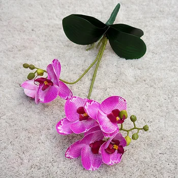 Mākslīgā Orhideja Plastmasas Puķu SPILGTS Augi Mājas Rakstāmgalds, Dārza Kāzu Dekori Viltus Ziedi Phalaenopsis Dzīves Telpu Dekorēšana